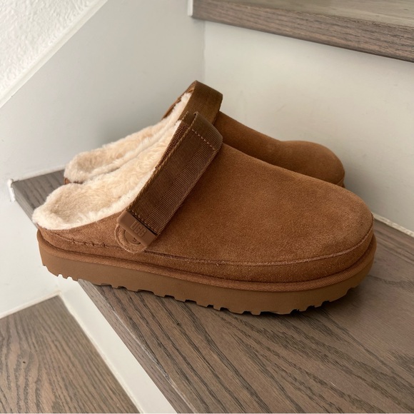 UGG Tan Suede Slip-On Shoes - Picture 5 of 10